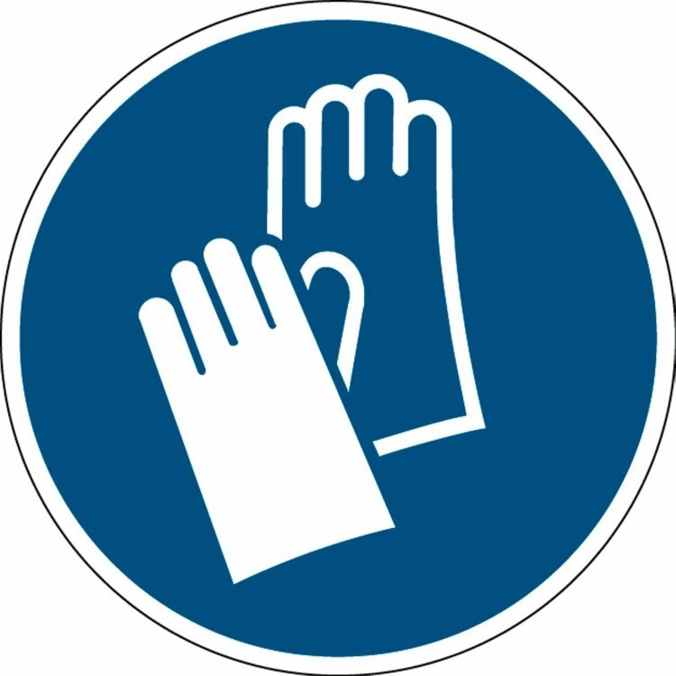 Používej ochranné rukavice - značka