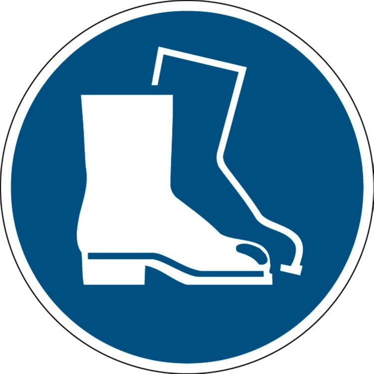 Použij ochrannou obuv - značka